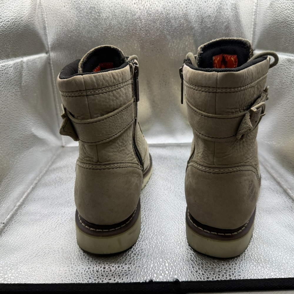 Size 8.5 Harley-Davidson Marconi Brown Womens Leather Motorcycle Riding Boots - Picture 9 of 12